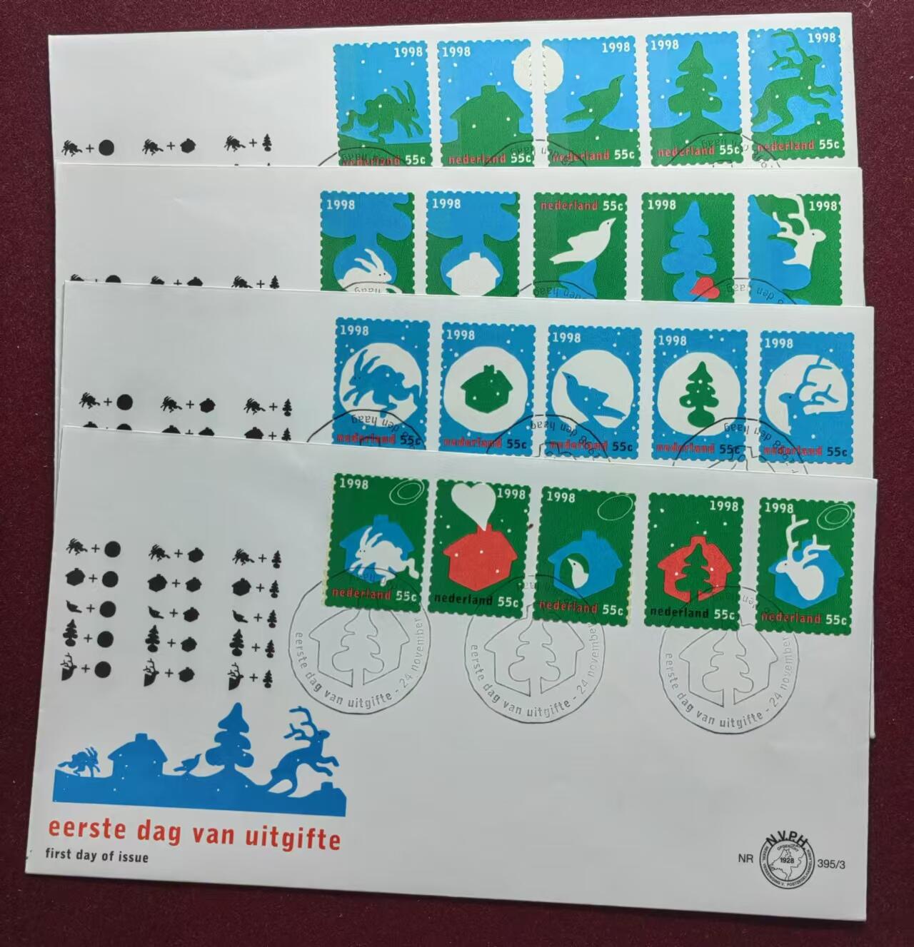 联合阁邮币社™ ——“邮品专场0佣金”多多支持 荷兰1998 圣诞节日套装（20枚邮票全套）