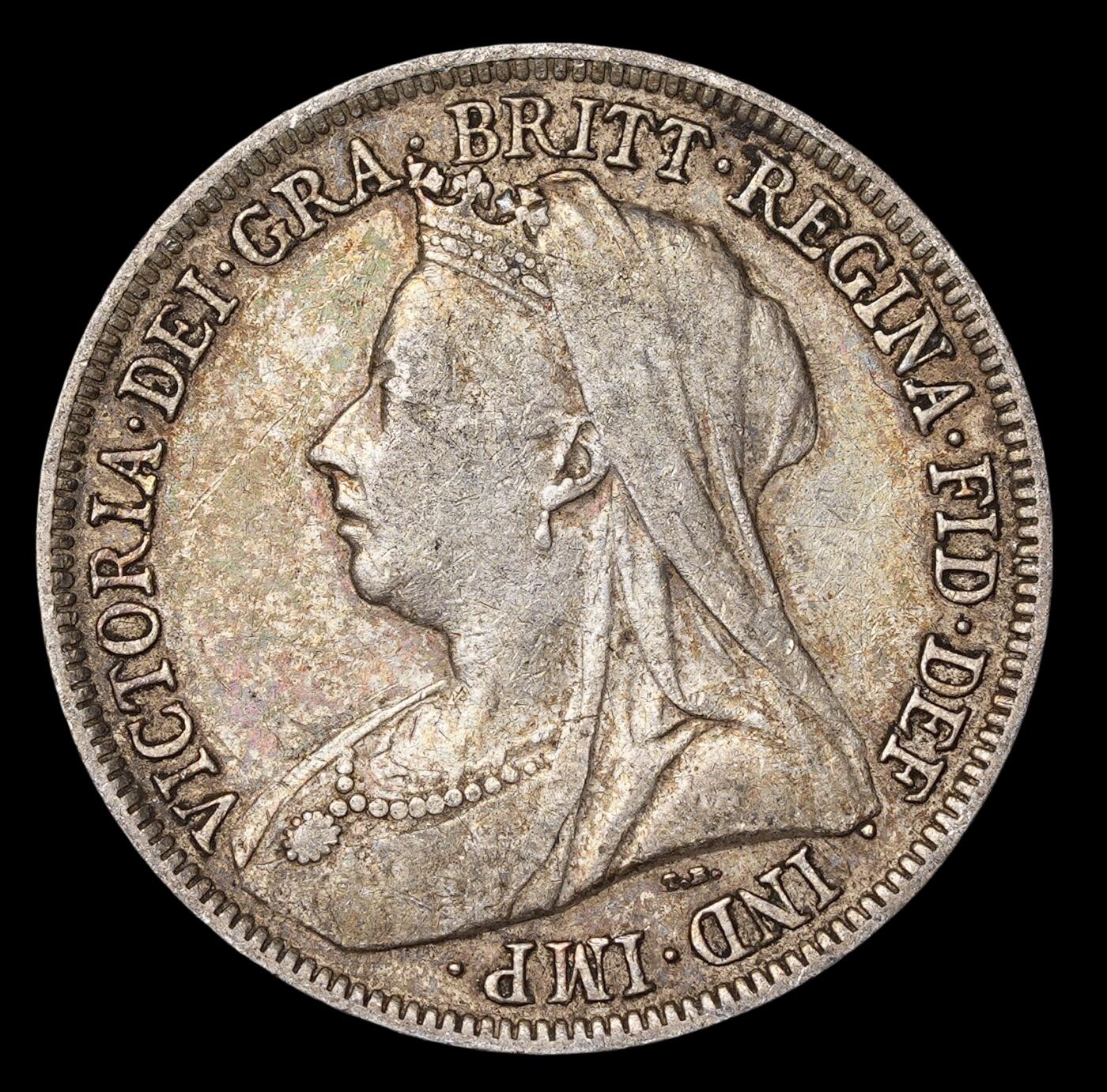 修遠堂世界钱币第四十期 全场包邮 1896年英国1先令银币 老彩