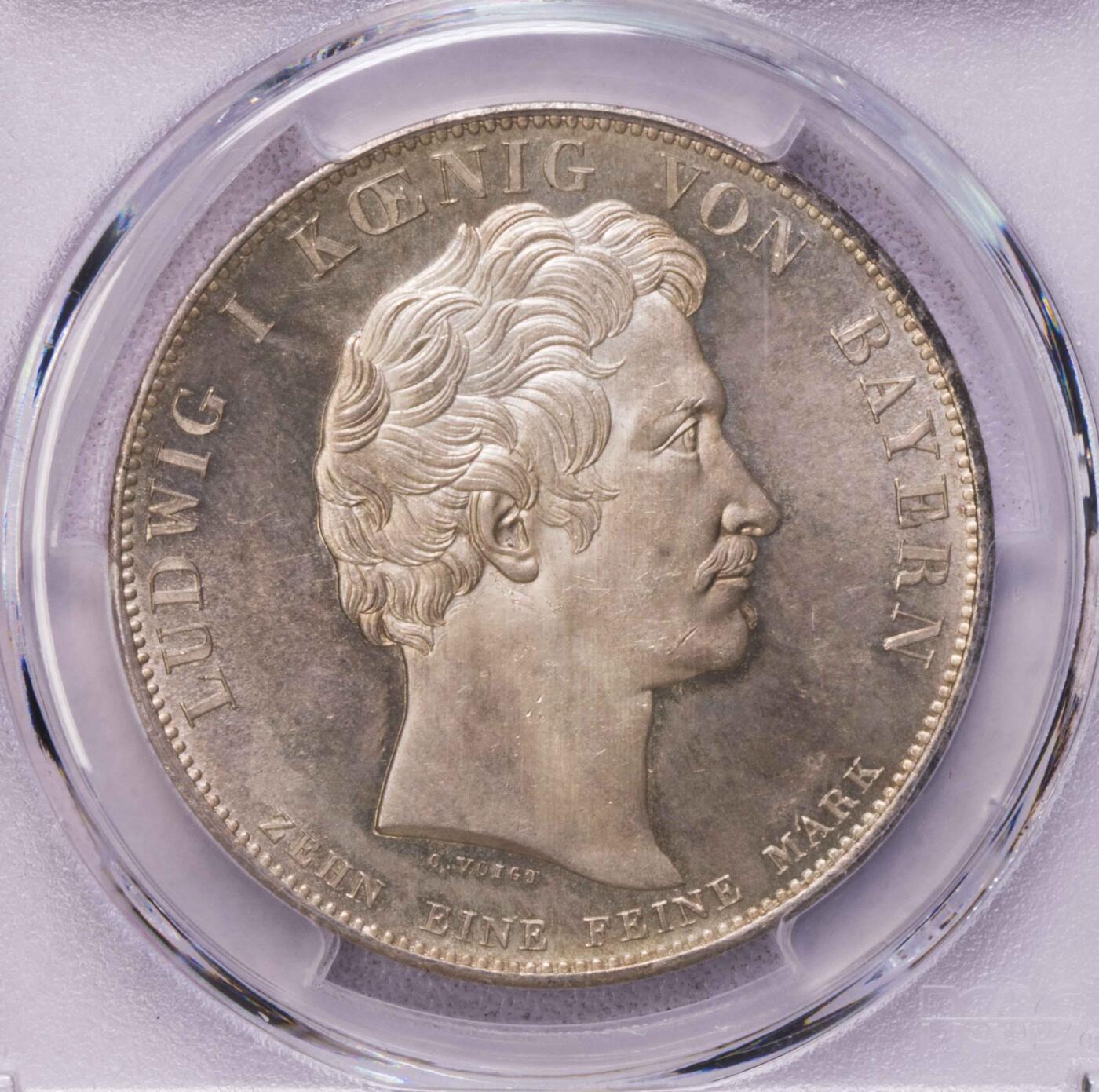 PCGS-MS65 1827巴伐利亚路德维西勋章泰勒大银币唯一冠军