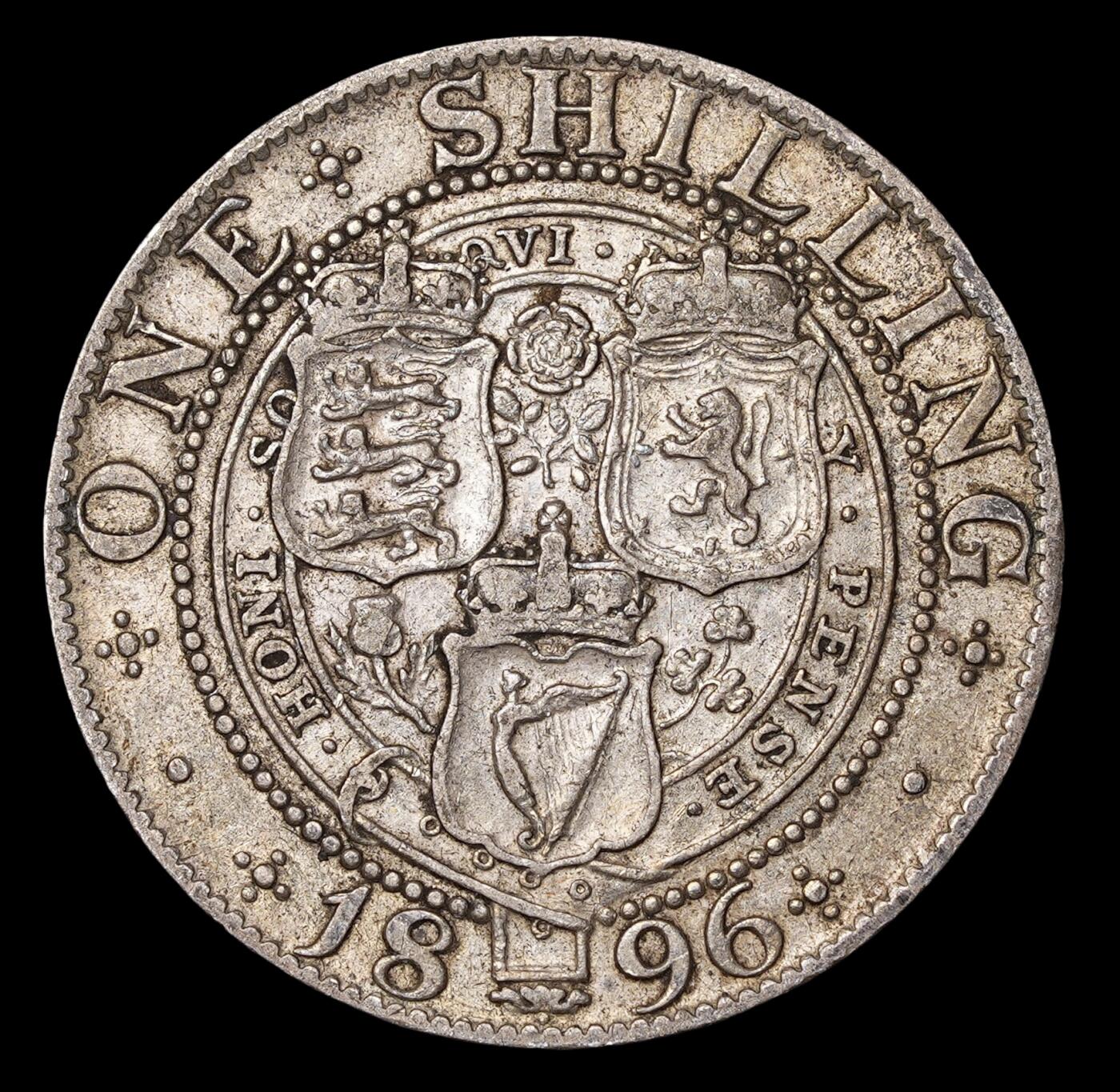 修遠堂世界钱币第四十期 全场包邮 1896年英国1先令银币 老彩