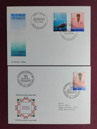 联合阁邮币社™ ——“邮品专场0佣金”多多支持 - 瑞士1994 热气球节套装