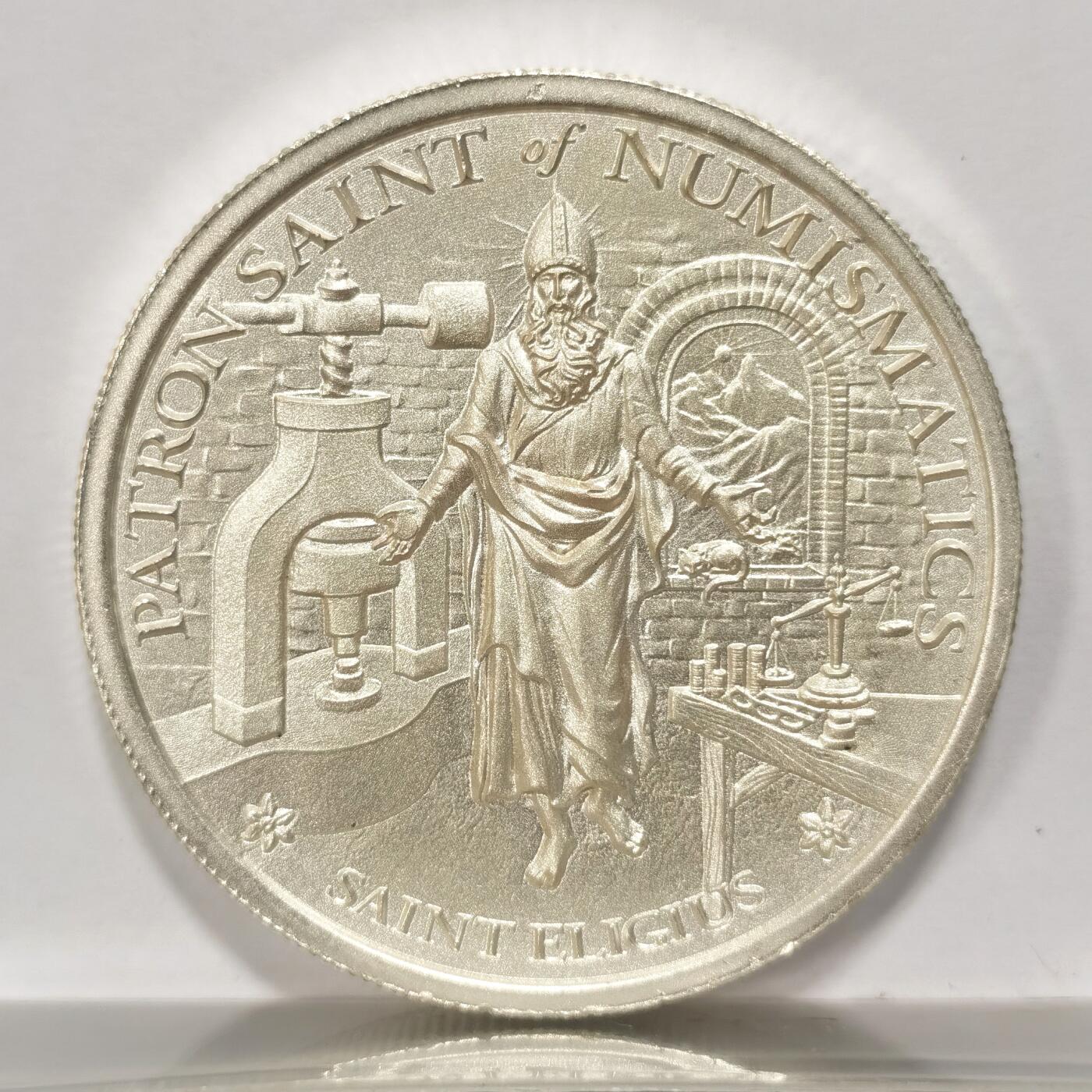 博洋堂世界钱币拍卖第092期（全场包邮） 美国造币厂限量银章，圣埃利吉乌斯全球总发行量500枚 ，62.5克，含银量999，外网不低于200美金