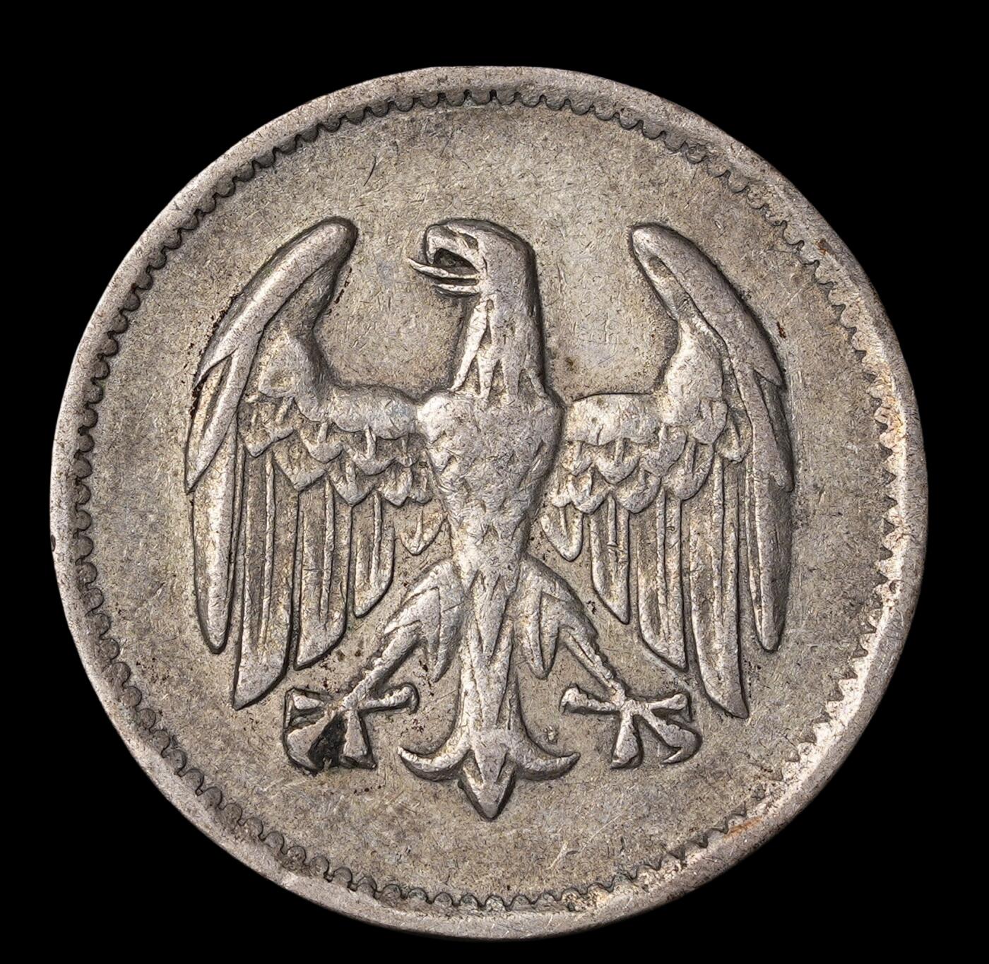 修遠堂世界钱币第四十期 全场包邮 1924年德国1马克银币 J厂铭