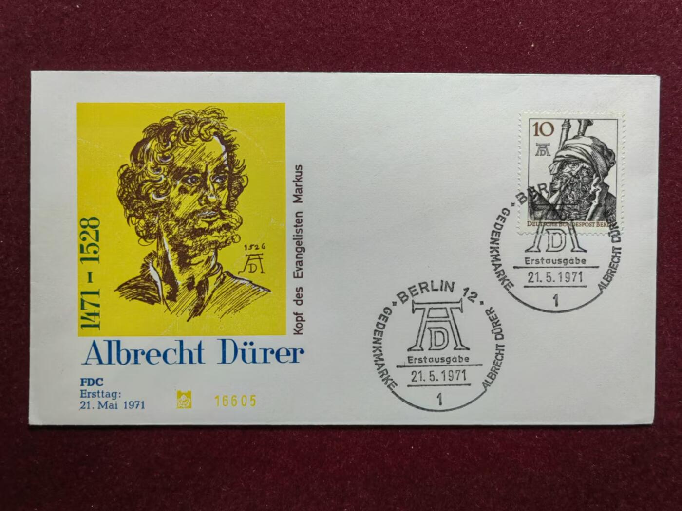 联合阁邮币社™ ——“邮品专场0佣金”多多支持 德国1971年画家 丢勒诞生500周年