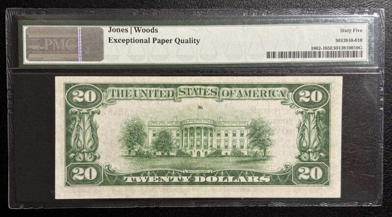 《外钞收藏家》第四百一十九期 1929年 20美元 国民银行券 National Currency 类型-I（Type-1）Providence罗德岛发行 PMG65EPQ