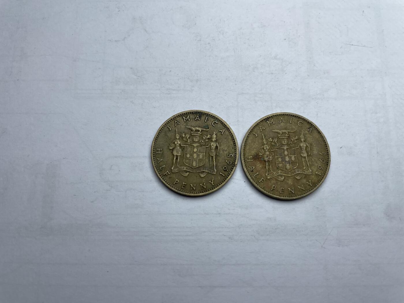每日一拍，2024年集古藏今外币拍卖第十五期-第4场—（总第144拍），可以寄存60天，满160元包邮。 牙买加2枚