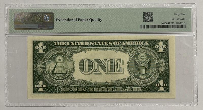《外钞收藏家》第四百一十九期 1935F版 1美元 银币券 Silver Certificate 号码无4 PMG65EPQ