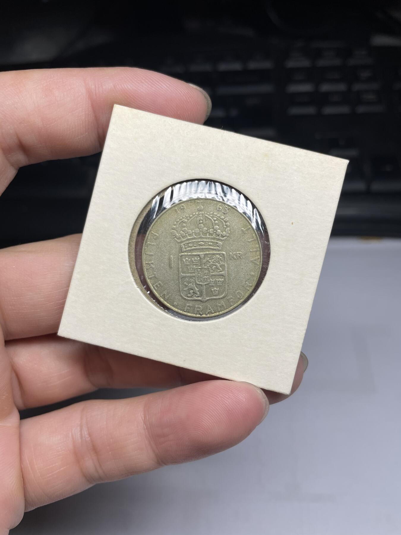 每日一拍，2024年集古藏今外币拍卖第十五期-第5场—（总第145拍），可以寄存60天，满160元包邮。 1963年瑞典1克朗银币