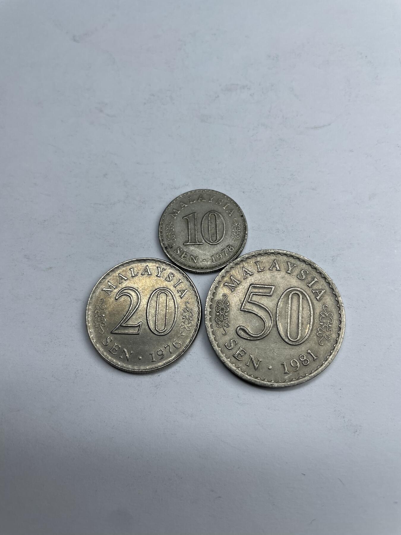 每日一拍，2024年集古藏今外币拍卖第十五期-第6场—（总第146拍），可以寄存60天，满160元包邮。 马来西亚3枚