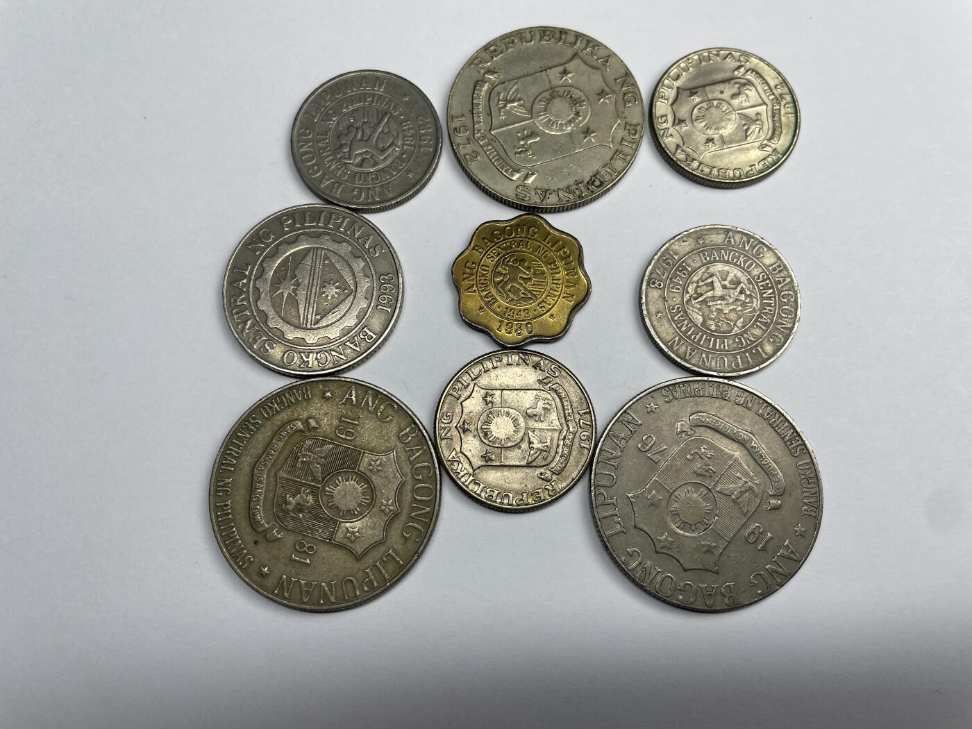 每日一拍，2024年集古藏今外币拍卖第十五期-第6场—（总第146拍），可以寄存60天，满160元包邮。 菲律宾各面值9枚