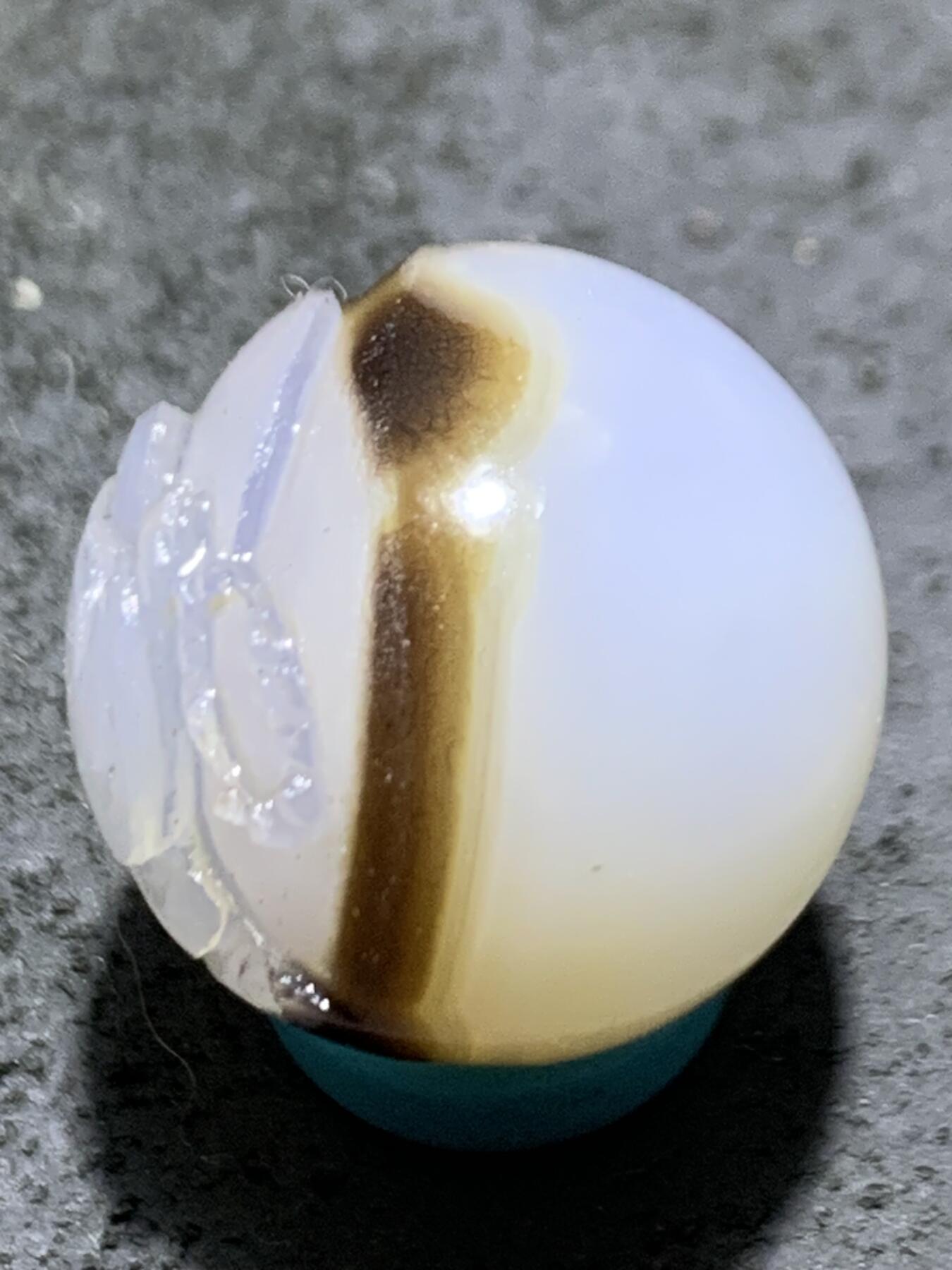 精美高玉化亚光一线海洋玉髓手工俏色巧雕一心向佛意境圆珠一个！