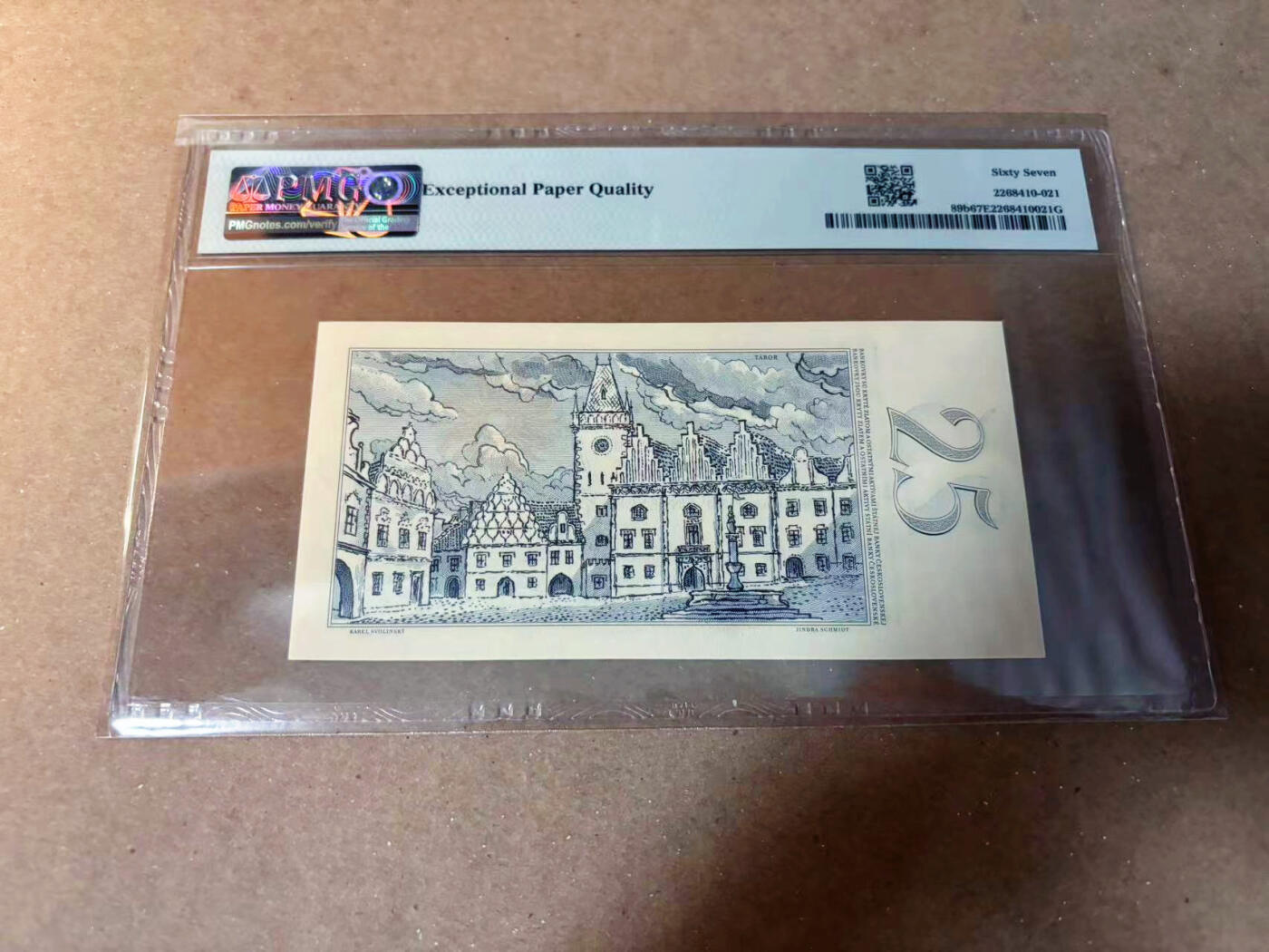 【Blue Auction】✨世界纸币精拍第549期【精】 【p89b 无47】捷斯 1961年25克朗  PMG67EPQ 高分
