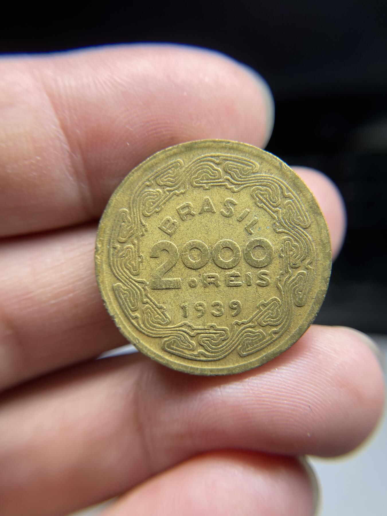每日一拍，2024年集古藏今外币拍卖第十五期-第6场—（总第146拍），可以寄存60天，满160元包邮。 1939年巴西2000瑞斯