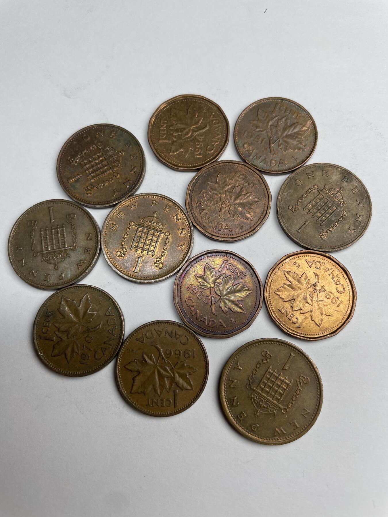 每日一拍，2024年集古藏今外币拍卖第十五期-第6场—（总第146拍），可以寄存60天，满160元包邮。 英国、加拿大12枚