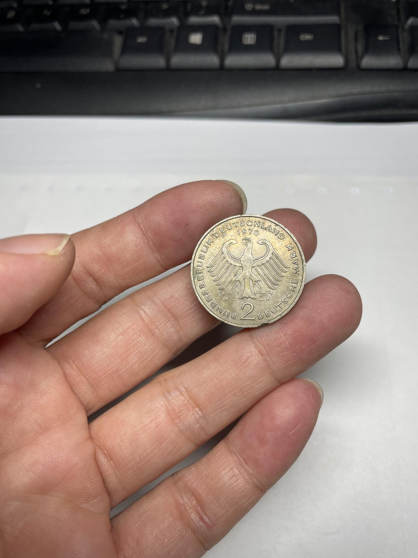 每日一拍，2024年集古藏今外币拍卖第十五期-第6场—（总第146拍），可以寄存60天，满160元包邮。 1976年德国2马克