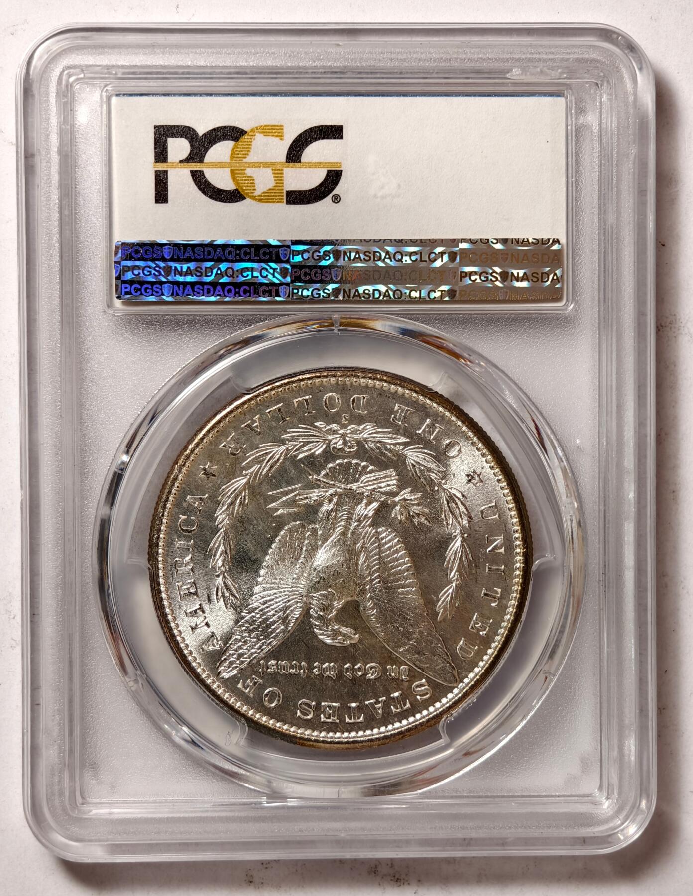 紫瑗钱币——第478期 美国 1881年 S版 摩根 大头妹 1美元 银币 PCGS MS63