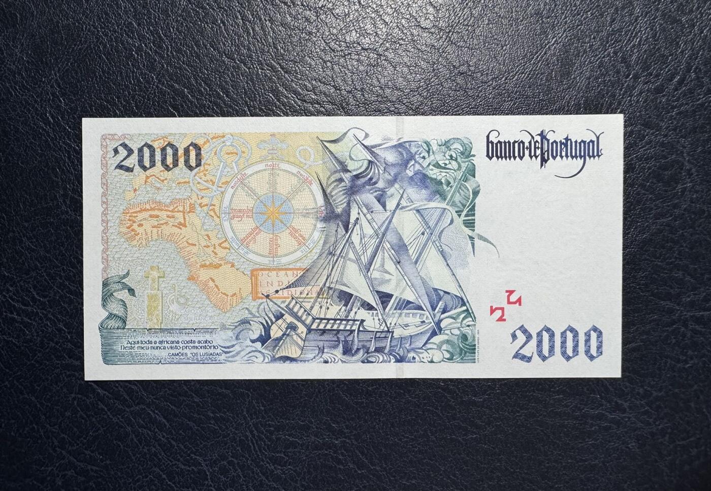 收藏联盟Quantum Auction 第379期拍卖  葡萄牙1996年2000埃斯库多首发A冠 品相全新UNC 号码无4狮子号身