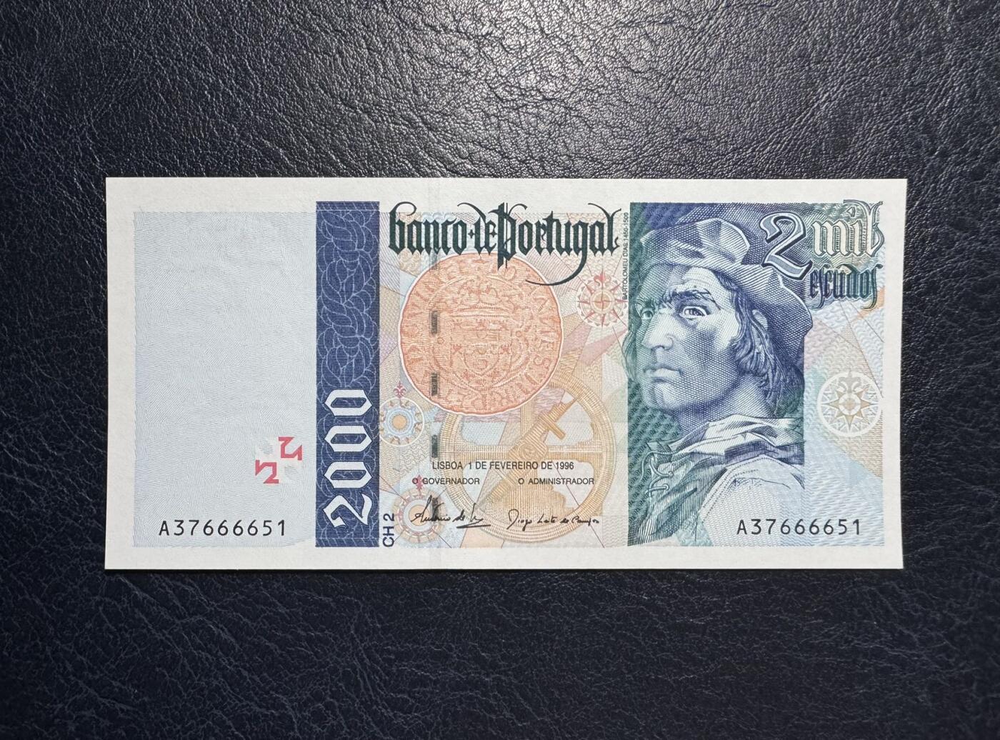 收藏联盟Quantum Auction 第379期拍卖  葡萄牙1996年2000埃斯库多首发A冠 品相全新UNC 号码无4狮子号身