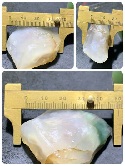 放福利！精美天然戈壁冰皮白绿双色糖心冰裂纹玛瑙原石吊坠一颗， 放福利！精美天然戈壁冰皮白绿双色糖心冰裂纹玛瑙原石吊坠一颗，