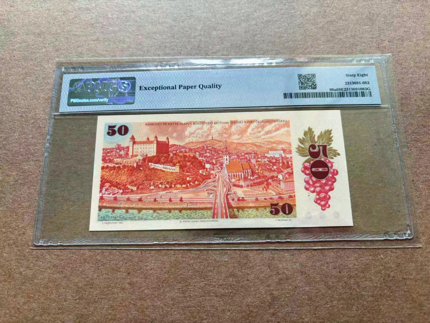 【Blue Auction】✨世界纸币精拍第551期【精】 捷斯 1987年50克朗 PMG68EPQ 超高分