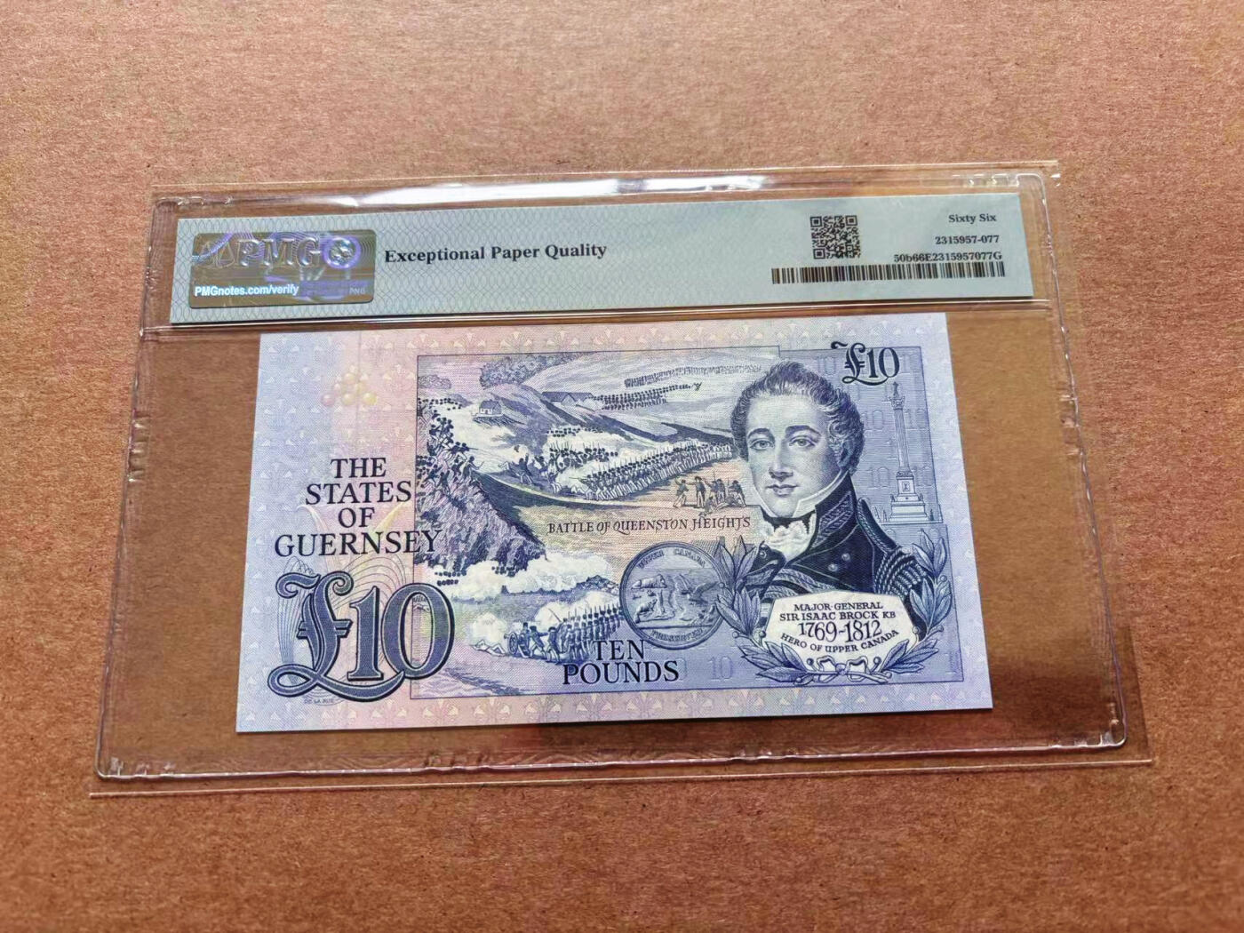 【Blue Auction】✨世界纸币精拍第551期【精】 【51小号】根西 1980-89年10镑 背面大场景 PMG66EPQ 