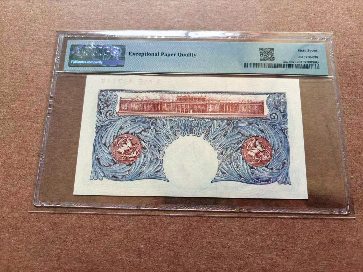 【Blue Auction】✨世界纸币精拍第551期【精】 英国 A序列 1940-48年1镑  PMG67EPQ 高分