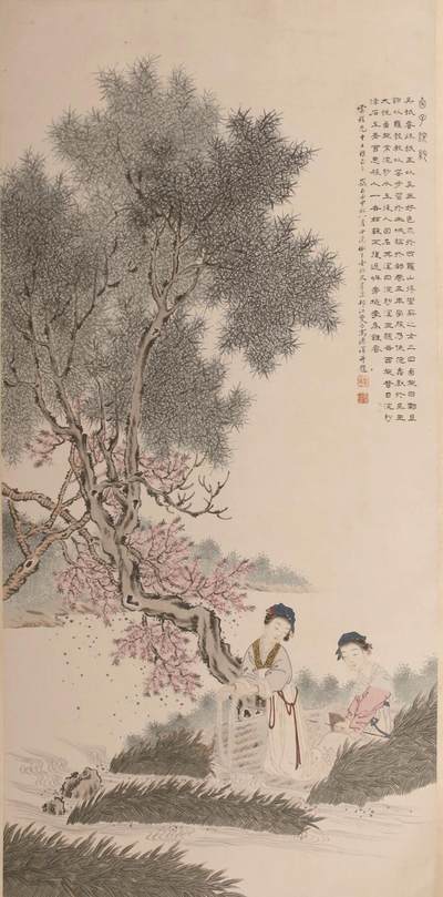 承乾2024金秋喜迎国庆文物拍卖 - 高源深《西子浣沙》