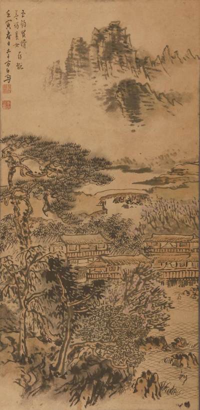 承乾2024金秋喜迎国庆文物拍卖 - 李方白《山水》