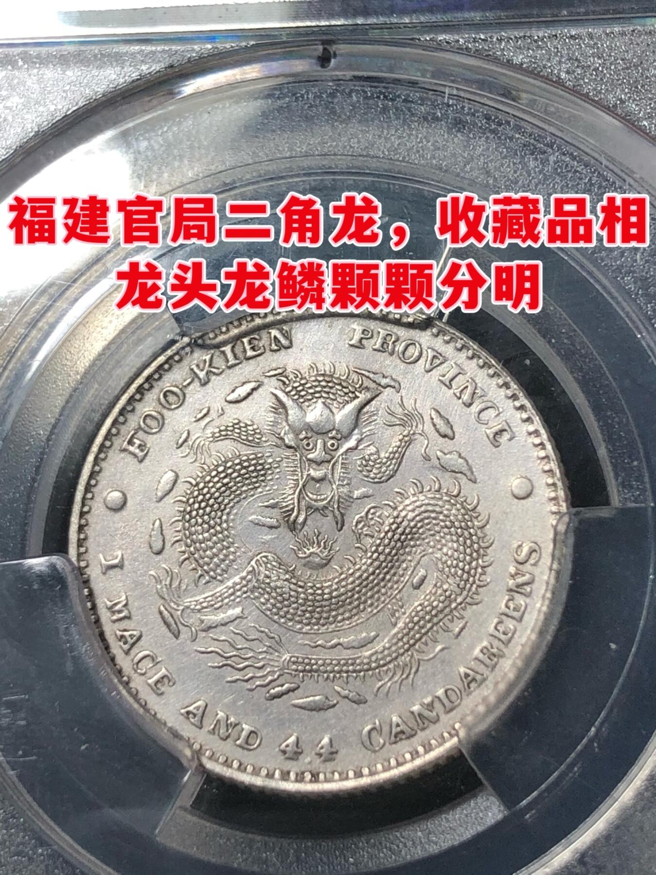 福建官局二角龙，龙头龙鳞颗颗分明，收藏品相