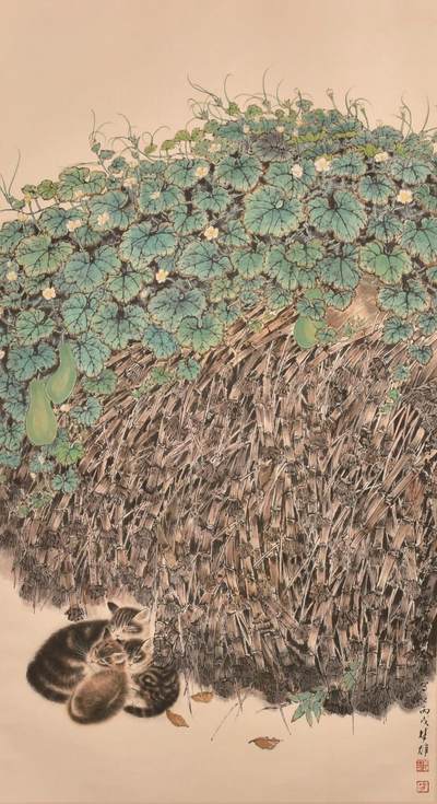 承乾2024金秋喜迎国庆文物拍卖 - 方楚雄《宁静乡村》