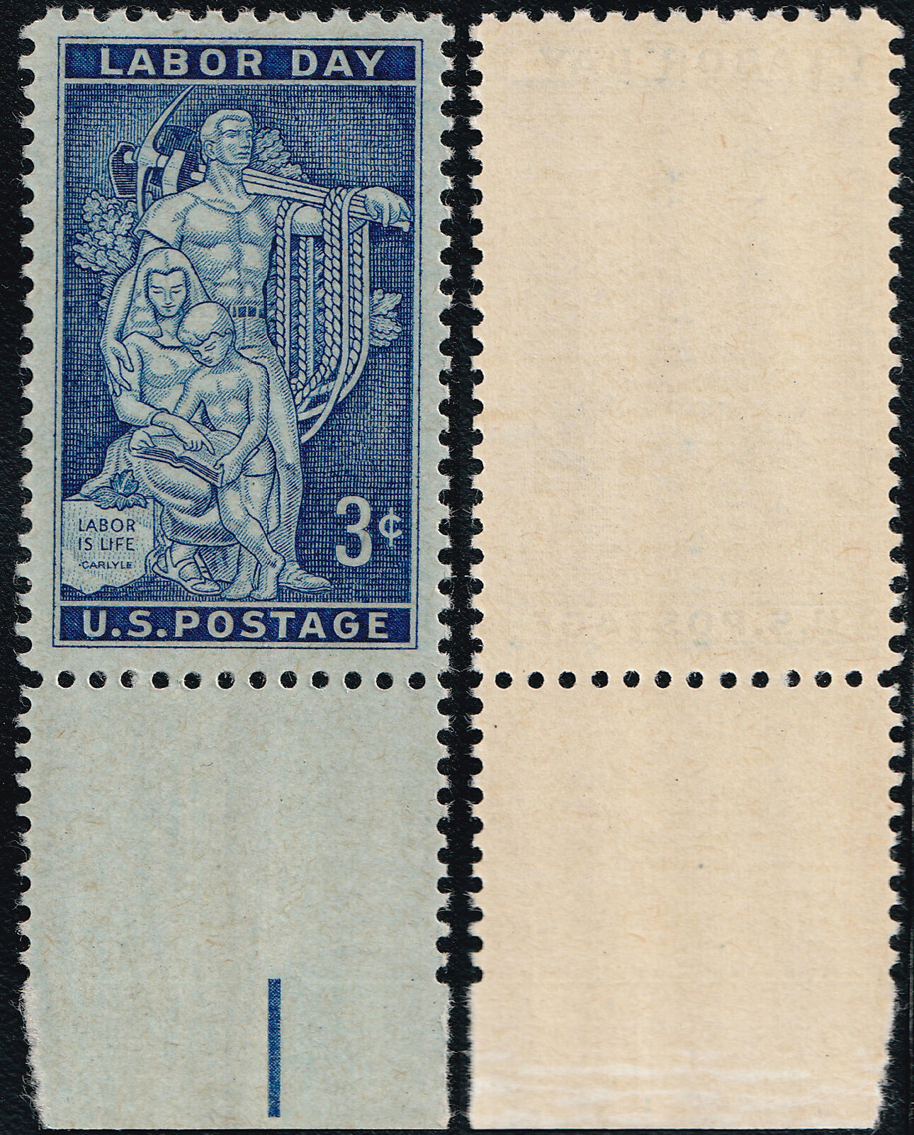洪涛臻品批发群 精选邮票限时拍卖第七百八十一期  美国1956年 劳动节 雕版1全套大宽边 原胶全品！