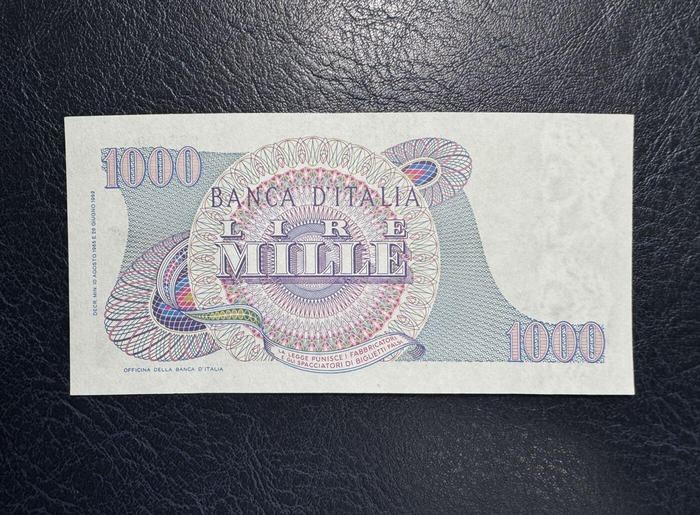 收藏联盟Quantum Auction 第379期拍卖  意大利1965年1000里拉 品相UNC 威尔第
