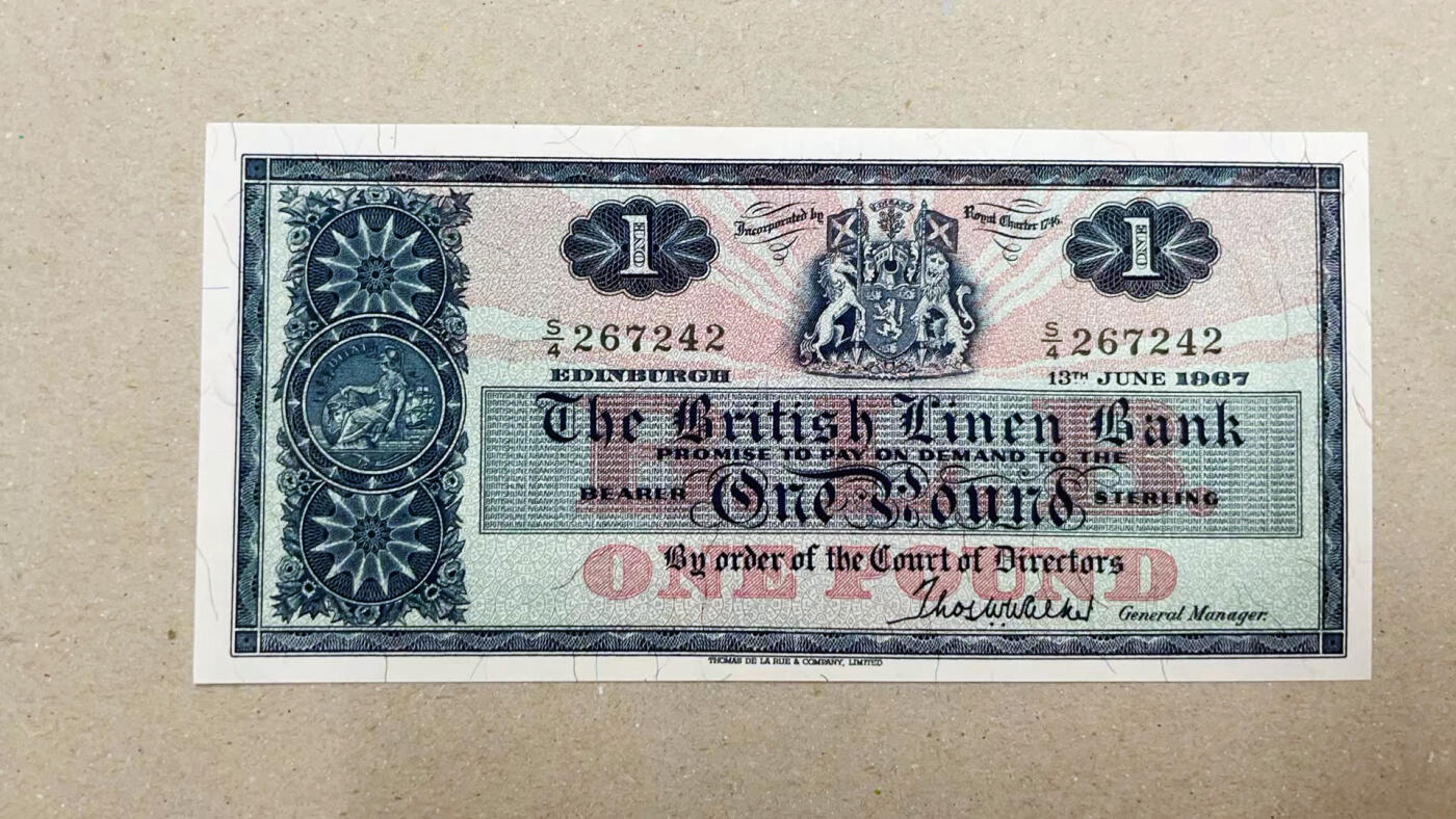 【Blue Auction】✨世界纸币精拍第551期【精】 苏格兰 1967年1镑 全新UNC（卖家发货）