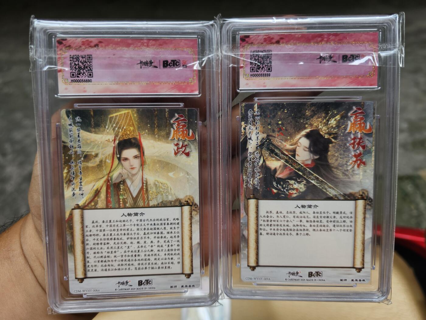 龍虎拍卖第V场 欢迎加群 粗闪评级卡2张 （星辰墨夜）嬴政 扶苏  9.5分/10分