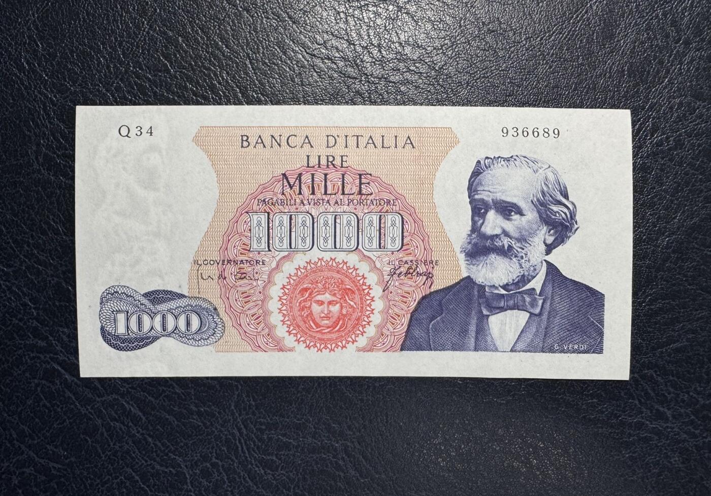 收藏联盟Quantum Auction 第379期拍卖  意大利1965年1000里拉 品相UNC 威尔第