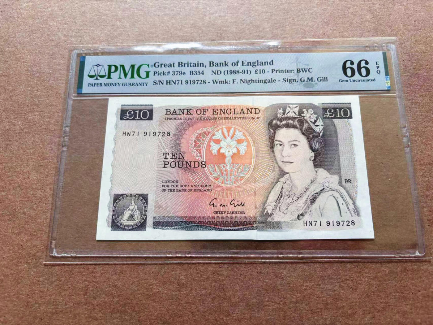 【Blue Auction】✨世界纸币精拍第551期【精】 英国 1988-91年10镑 PMG66EPQ 