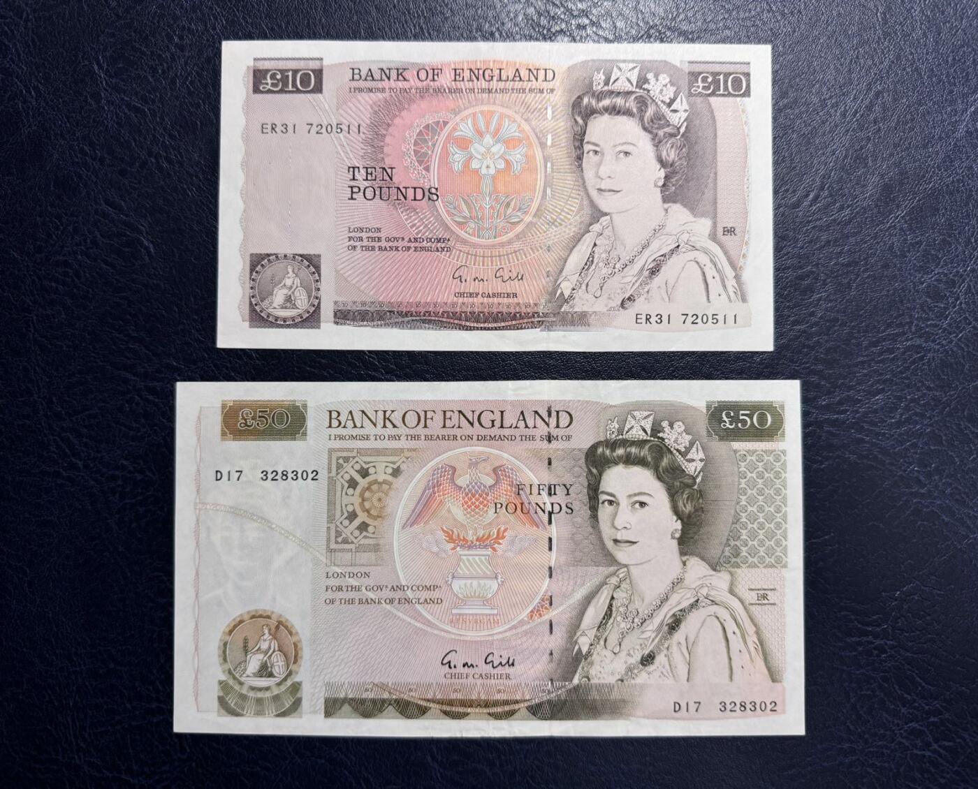 收藏联盟Quantum Auction 第379期拍卖  英国1988-91年10和50镑 非全新 品相如图