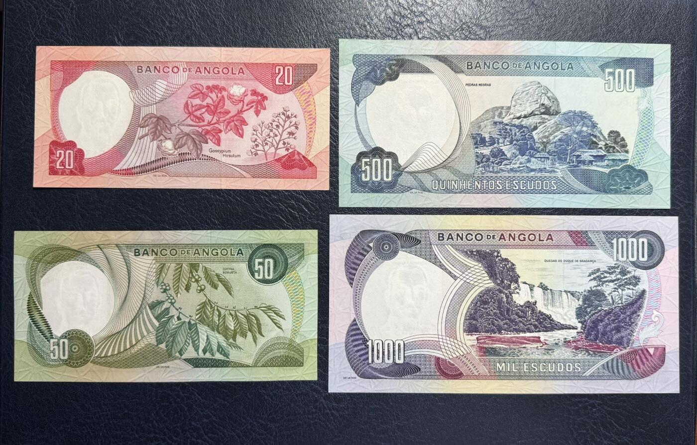 收藏联盟Quantum Auction 第379期拍卖  安哥拉1972年20到1000埃斯库多 品相UNC