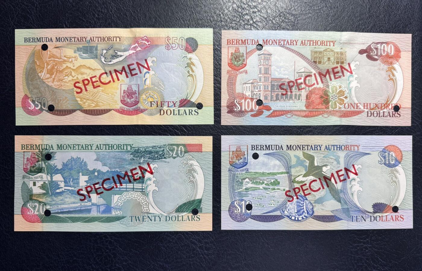 收藏联盟Quantum Auction 第379期拍卖  百慕大群岛2000年2到100元样票 品相UNC 多数面值有很轻微的潮点