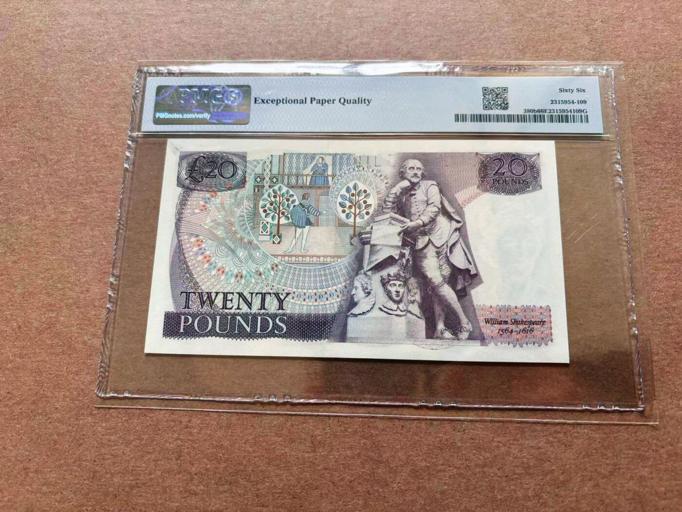【Blue Auction】✨世界纸币精拍第551期【精】  英国 1970-80年20镑 PMG66EPQ 