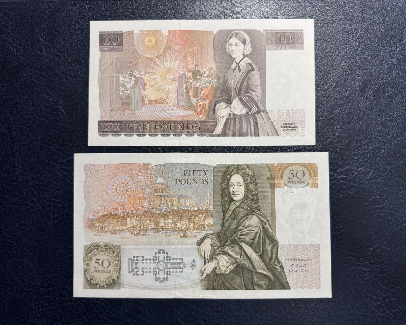收藏联盟Quantum Auction 第379期拍卖  英国1988-91年10和50镑 非全新 品相如图