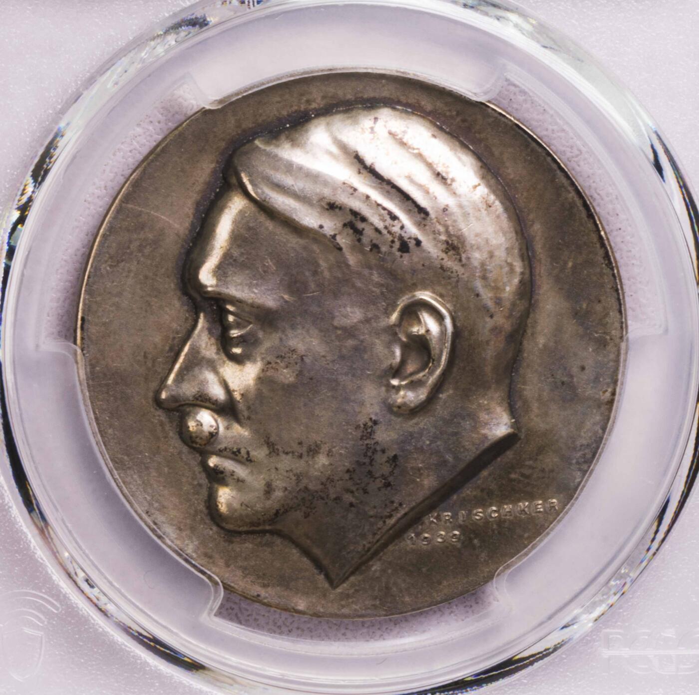 PCGS-SP62 1939德国小湖60大寿银章 包浆