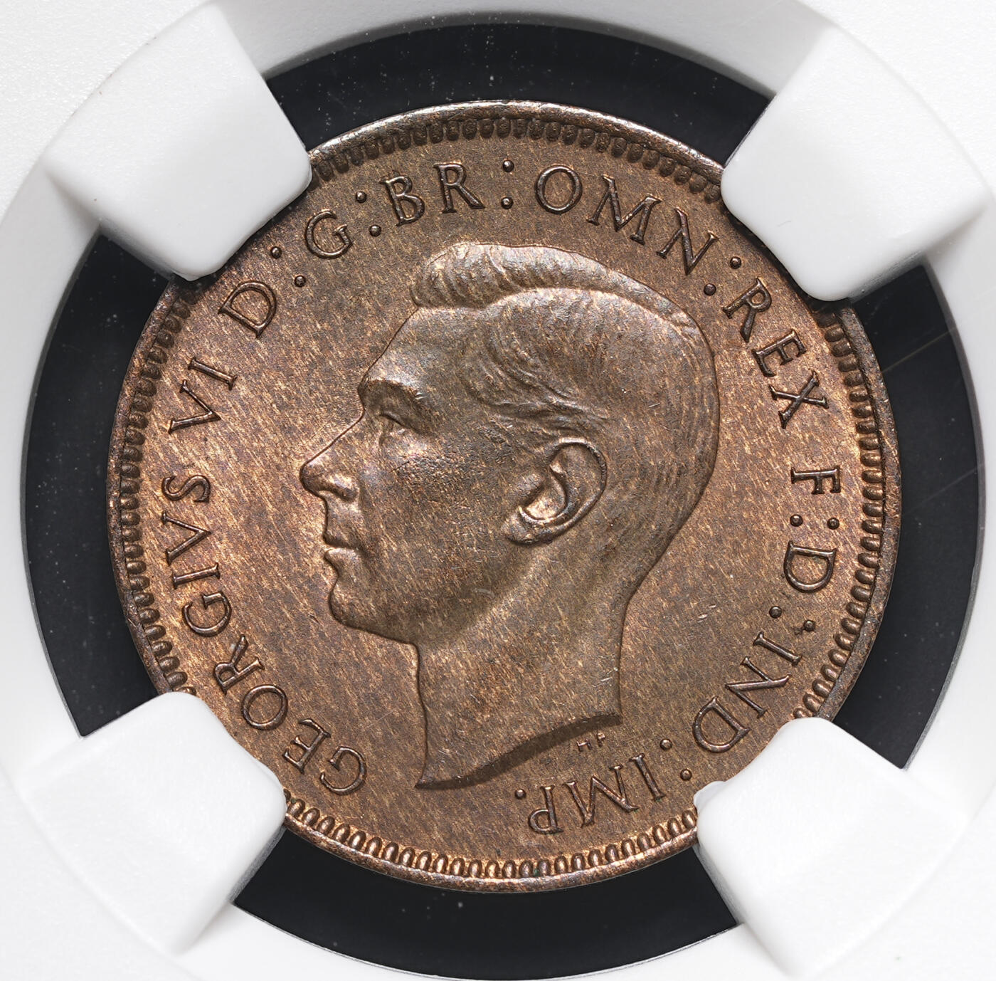修遠堂世界钱币第四十一期 全场包邮 NGC MS64RB 1939年英国1法新铜币