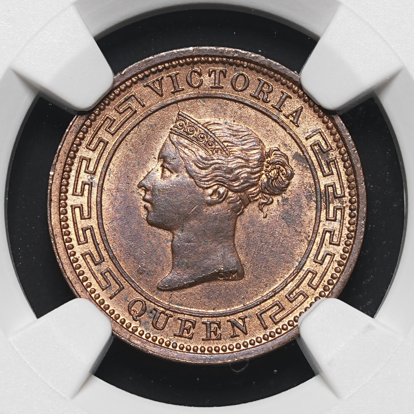 修遠堂世界钱币第四十一期 全场包邮 NGC MS64RB 1895年英属锡兰1/2分铜币