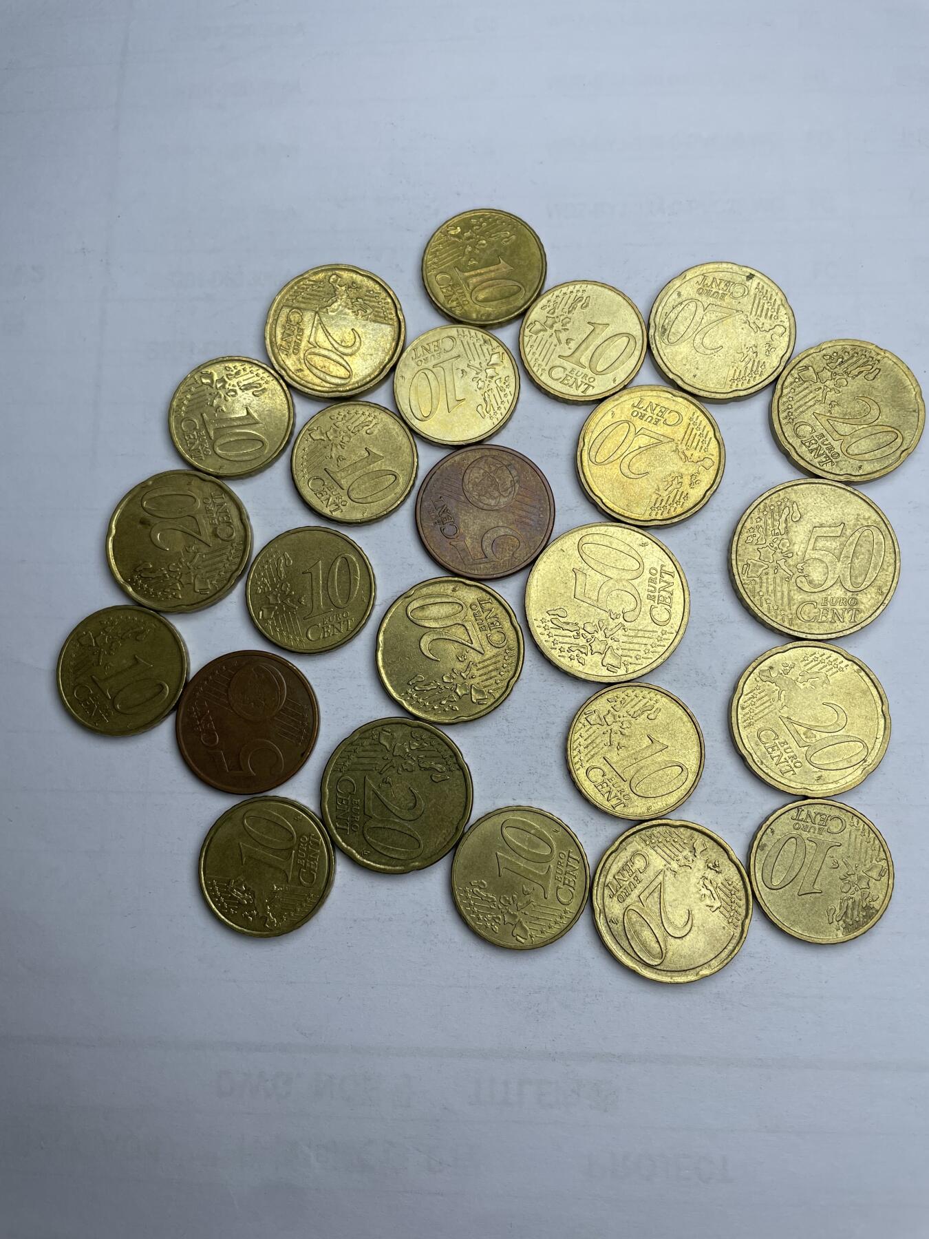 每日一拍，2024年集古藏今外币拍卖第十五期-第8场—（总第148拍），可以寄存60天，满160元包邮。 欧分各面值4欧元