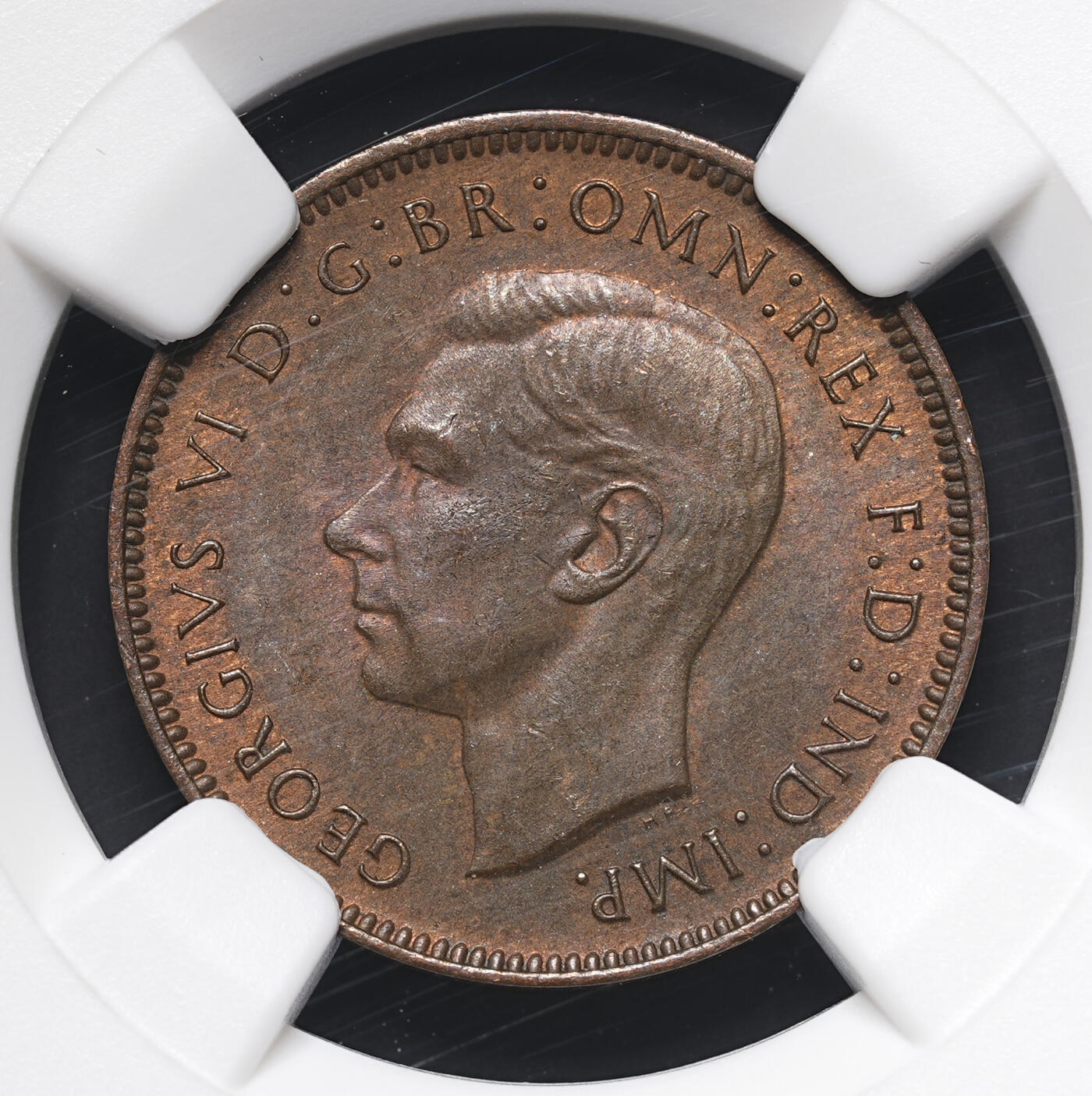 修遠堂世界钱币第四十一期 全场包邮 NGC MS64BN 1948年英国1法新铜币