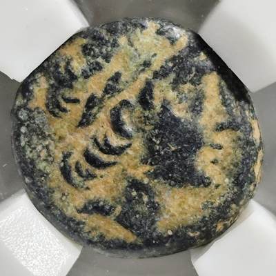奈斯评级希腊罗马丝路打制币章【中外钱币放漏】专场！陆小鱼的钱币仓，限时拍卖第035场 - 美品古希腊 阿波罗铜币/阿波罗持弓站立
