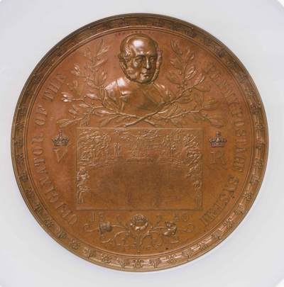 NGC-MS64BN 1890英国邮政50周年大铜章巧克力状态 - NGC-MS64BN 1890英国邮政50周年大铜章巧克力状态