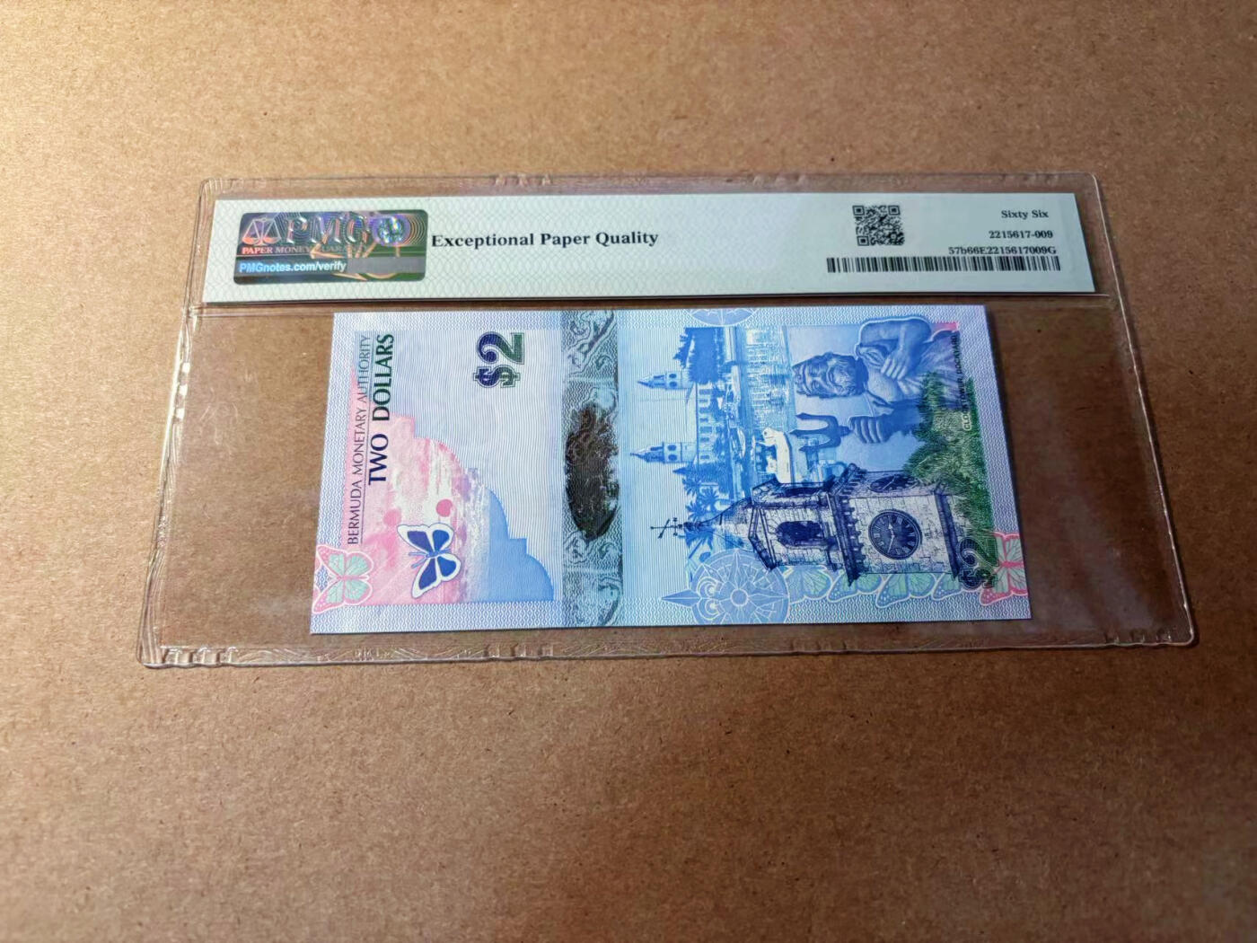 【Blue Auction】✨世界纸币精拍第552期【精】 【A/1 000豹子号 获奖钞】百慕大 2009年2元 蓝鸟 PMG66EPQ 