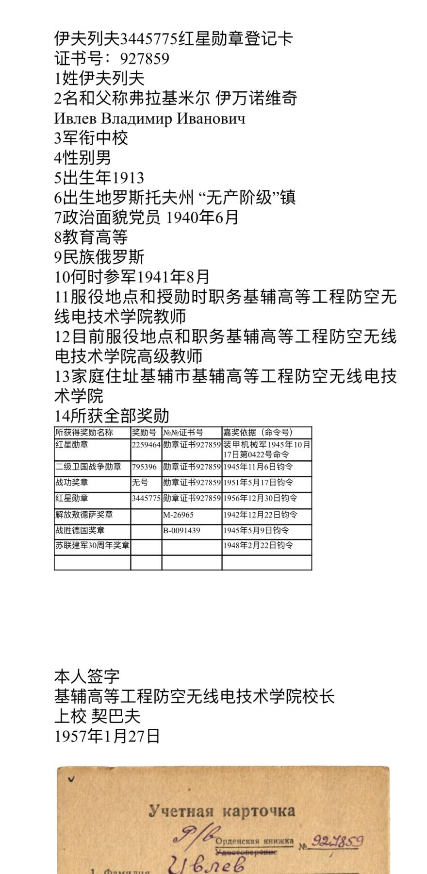 大猫徽章拍卖 第256期  苏联红星勋章2⃣️ 档案齐全
